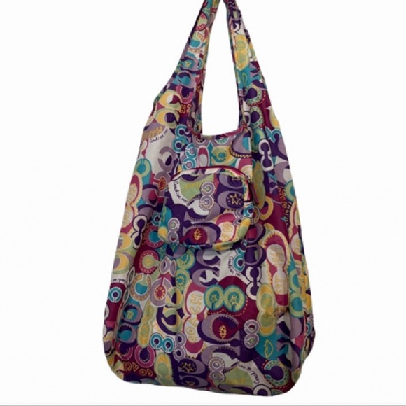 Coach Handbags - Coach Poppy Graffiti  Folding Shopping Tote bag. Excellent Condition RARE